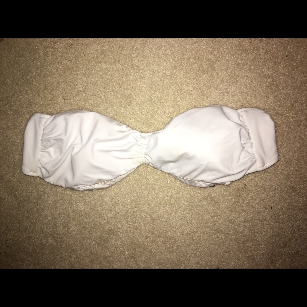 Victoria’s Secret White Bandeau Bikini Top